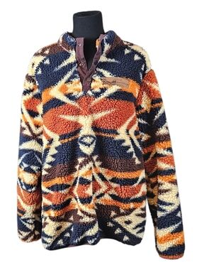 Home Free Sherpa Pullover Aztec Southwestern Fleece Magnolia State M